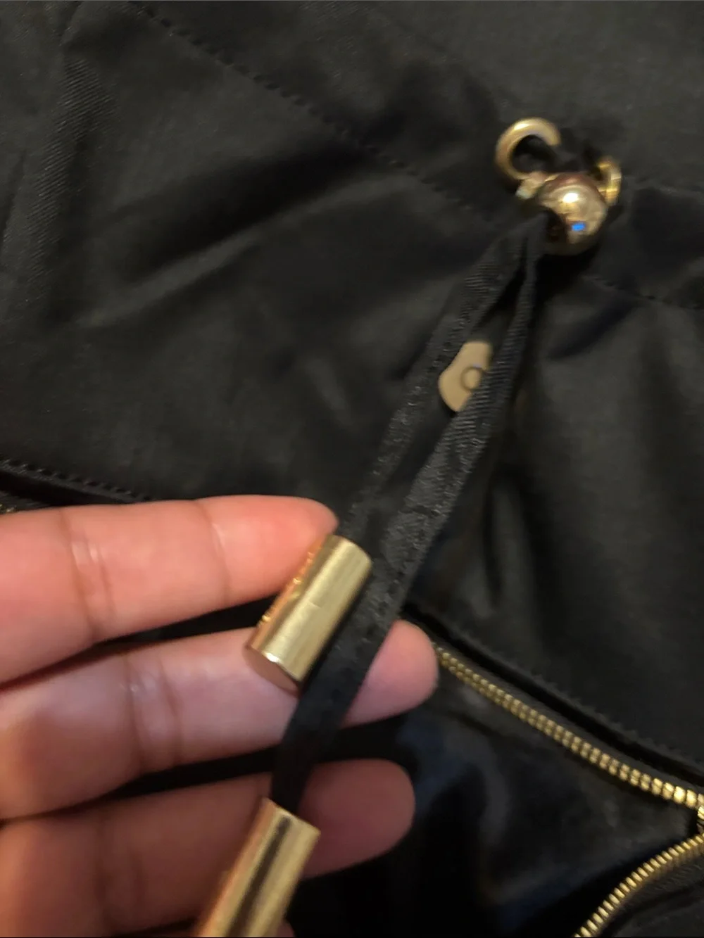 Kipling Black Backpack with Gold Accents